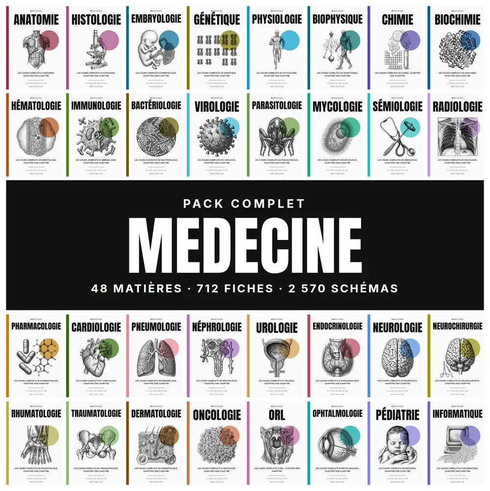 Le pack complet médecine : les 48 couvertures de manuels
