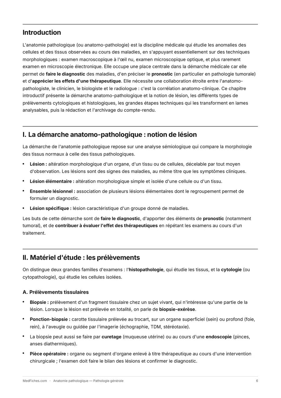 Anatomie pathologique, Pathologie générale, page 2