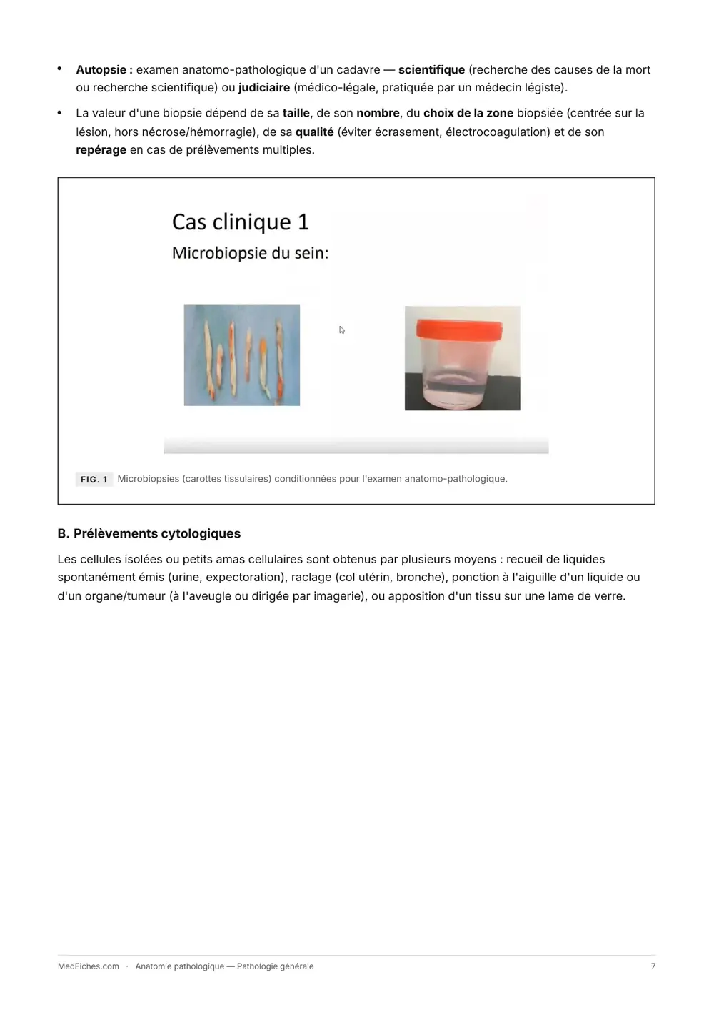 Anatomie pathologique, Pathologie générale, page 3