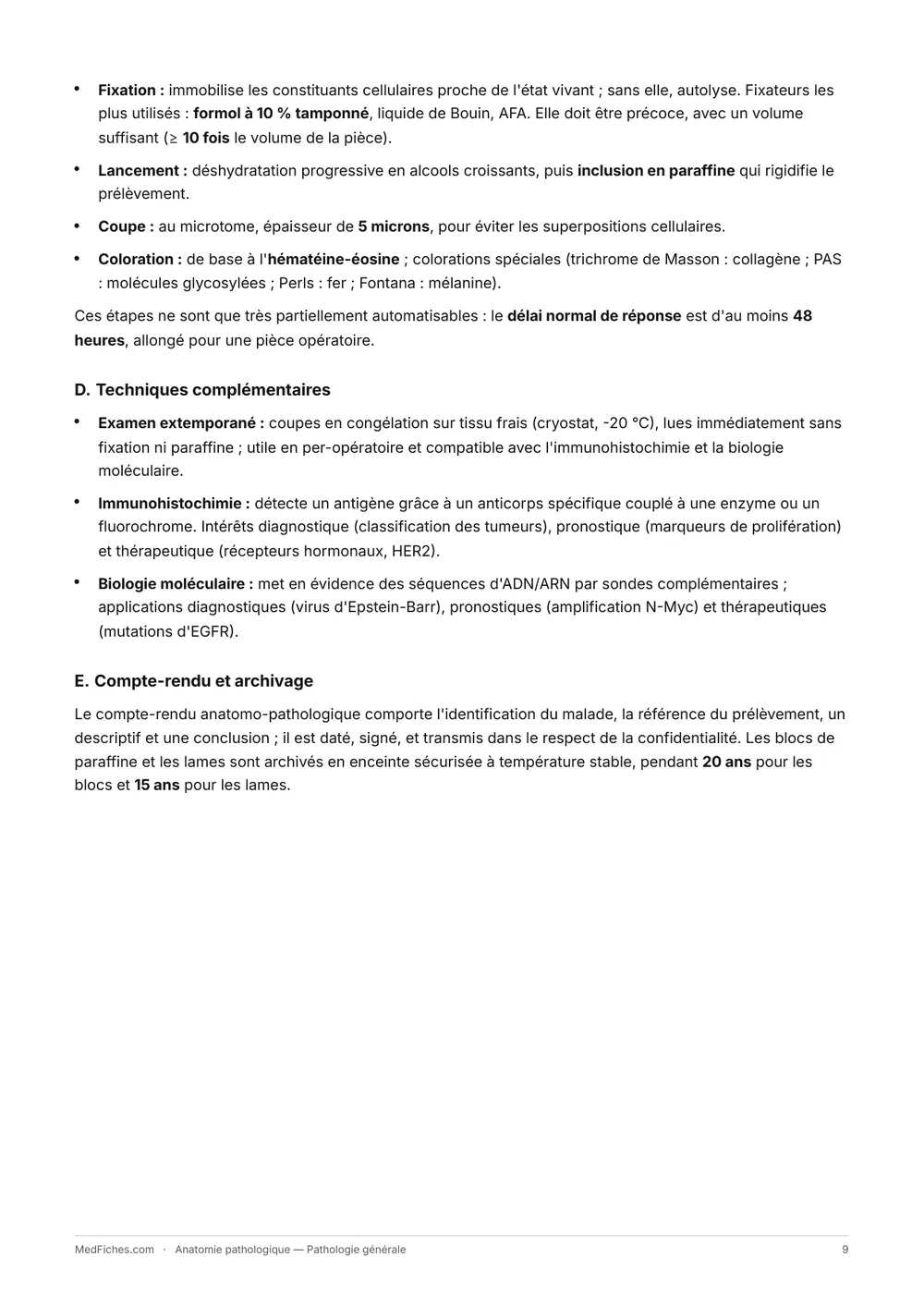 Anatomie pathologique, Pathologie générale, page 5