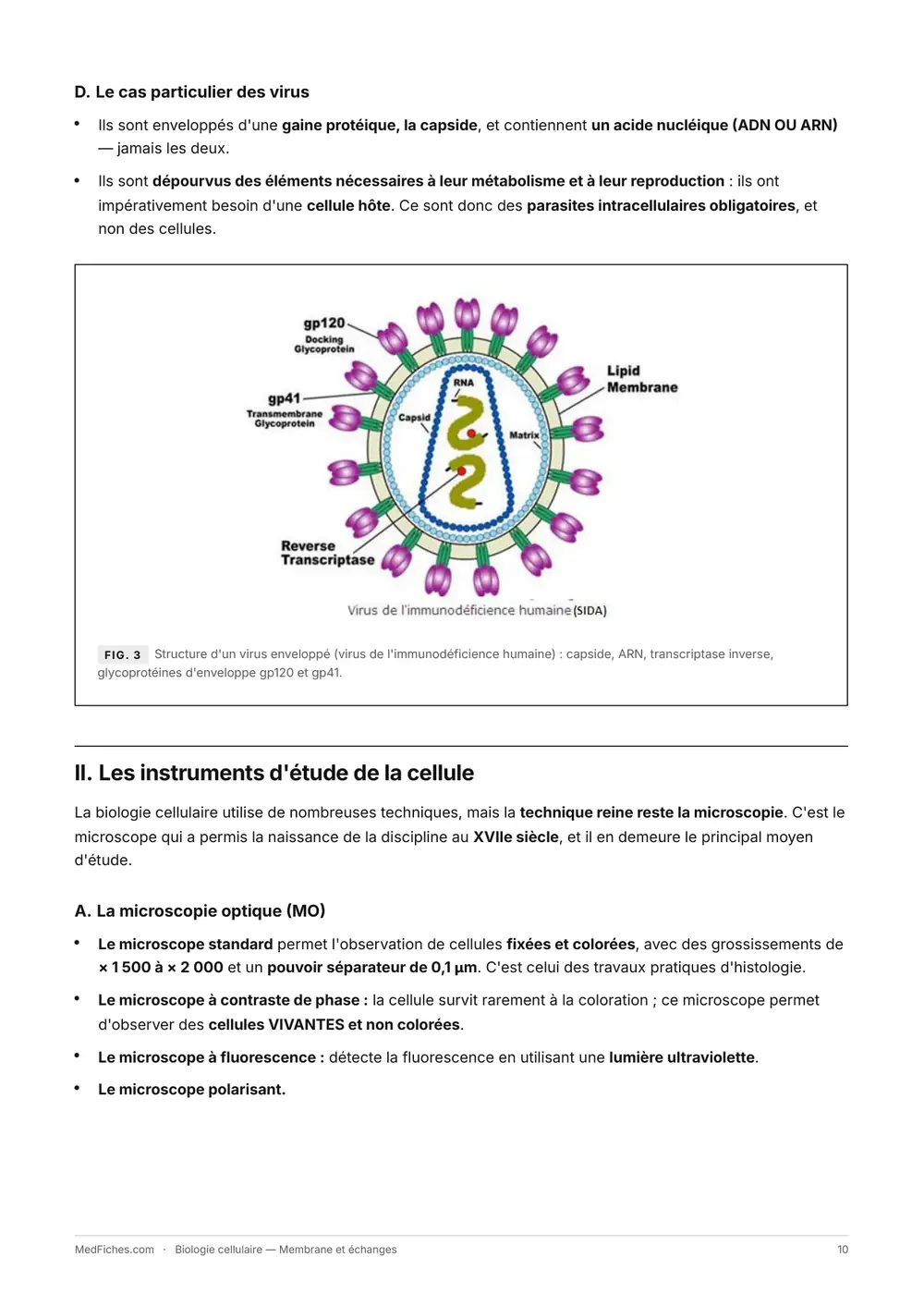 Biologie cellulaire, Membrane et échanges, page 5
