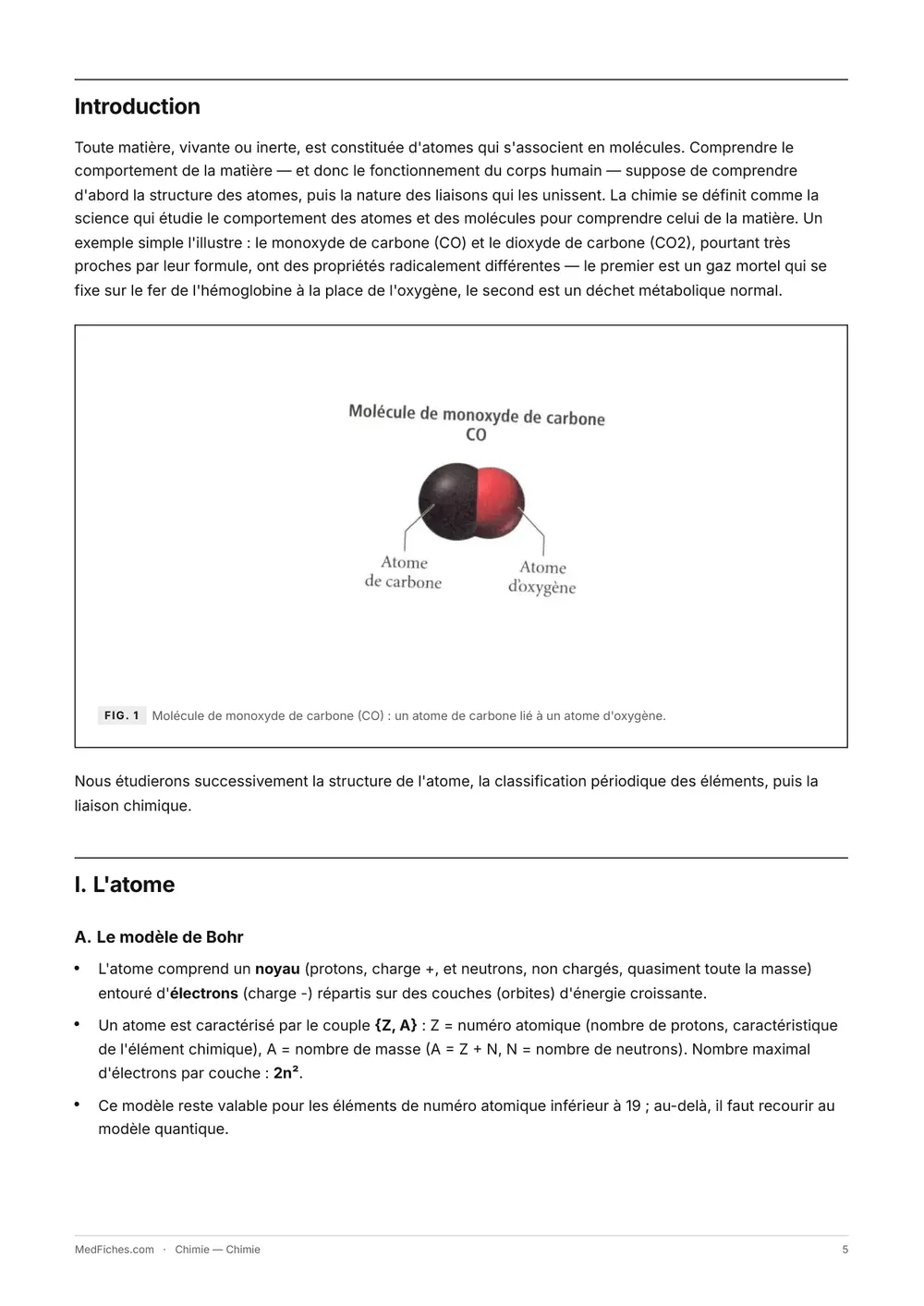 Chimie, Début du manuel, page 2