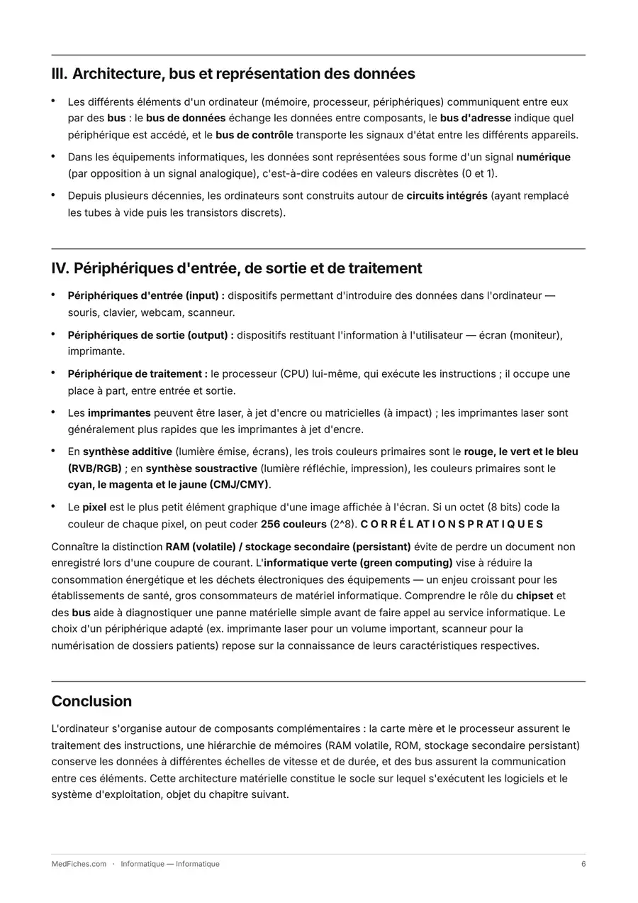 Informatique, Début du manuel, page 3