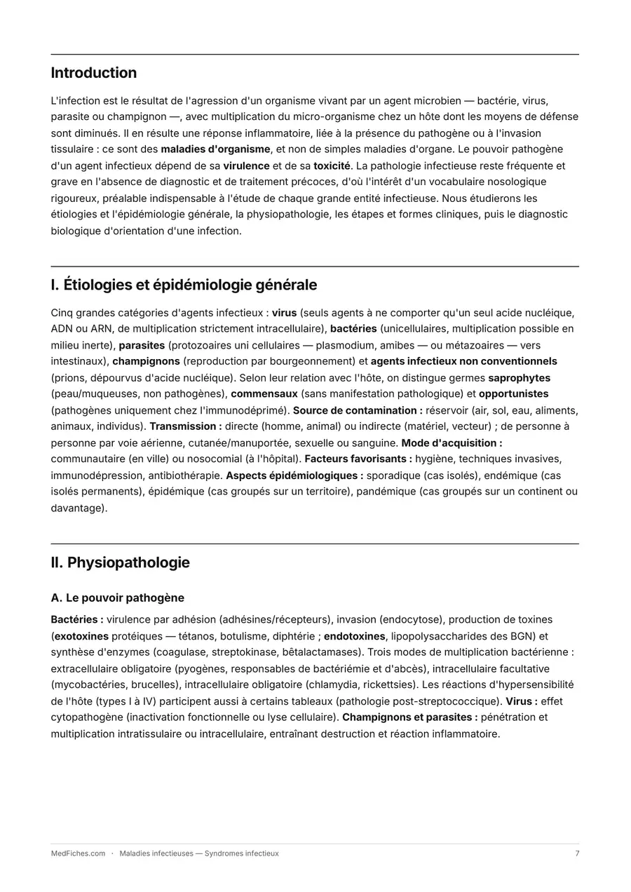 Maladies infectieuses, Syndromes infectieux, page 2