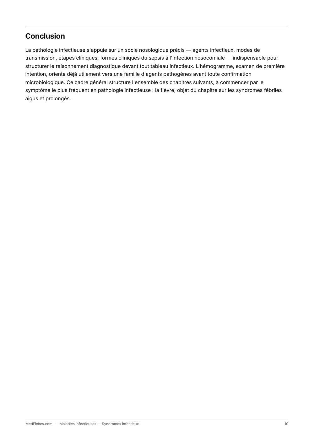 Maladies infectieuses, Syndromes infectieux, page 5
