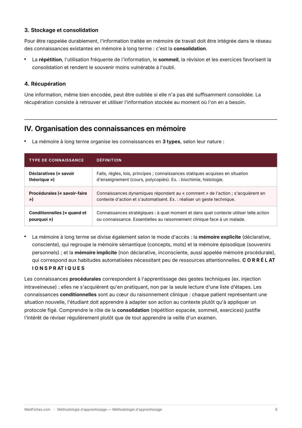 Méthodologie d'apprentissage, Début du manuel, page 3
