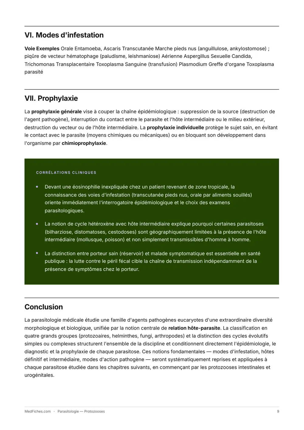 Parasitologie, Protozooses, page 4