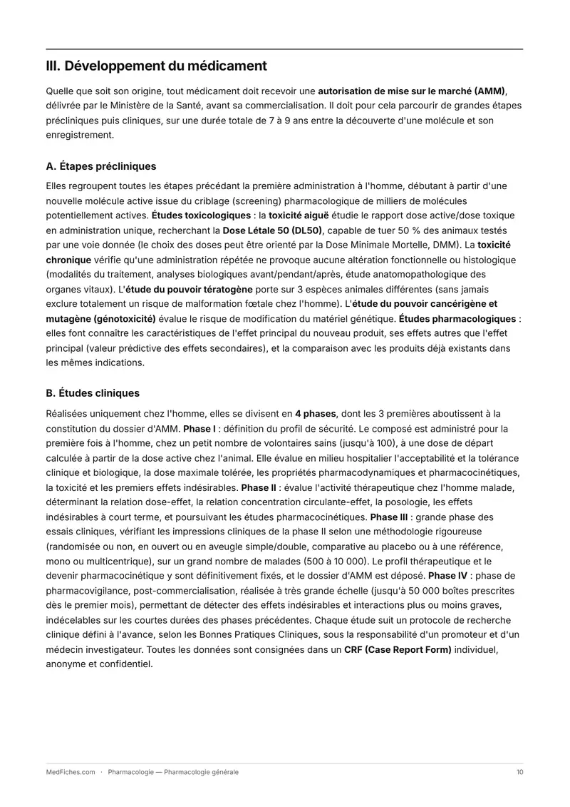 Pharmacologie, Pharmacologie générale, page 4