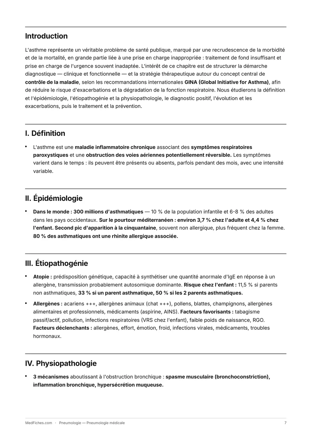Pneumologie, Pneumologie médicale, page 2
