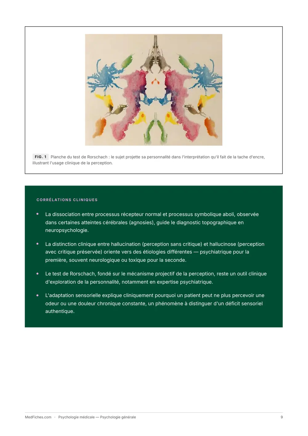 Psychologie médicale, Psychologie générale, page 4