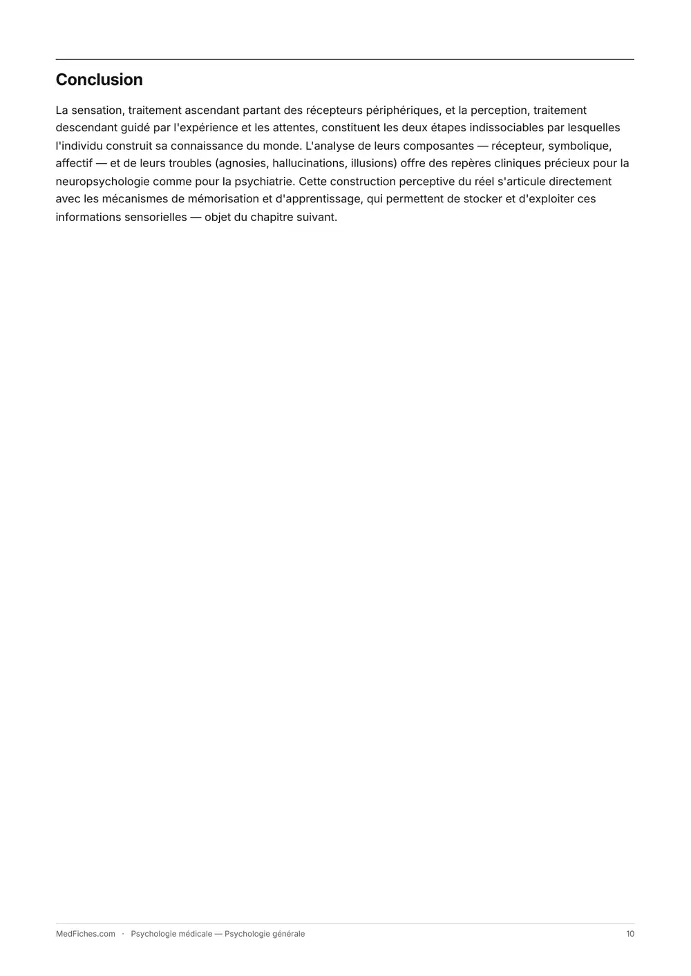 Psychologie médicale, Psychologie générale, page 5