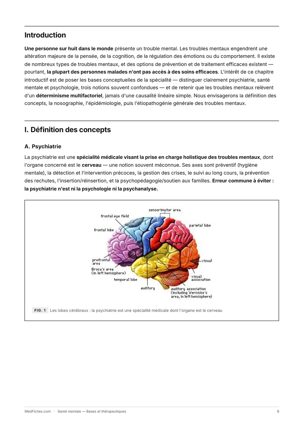 Santé mentale, Bases et thérapeutiques, page 2