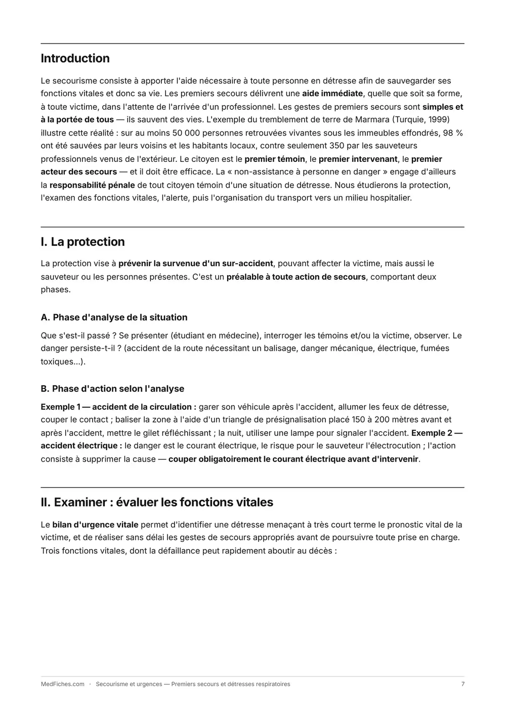 Secourisme et urgences, Premiers secours et détresses respiratoires, page 2