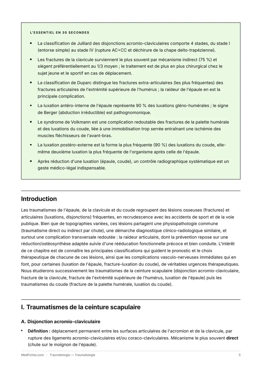 Traumatologie, Début du manuel, page 2