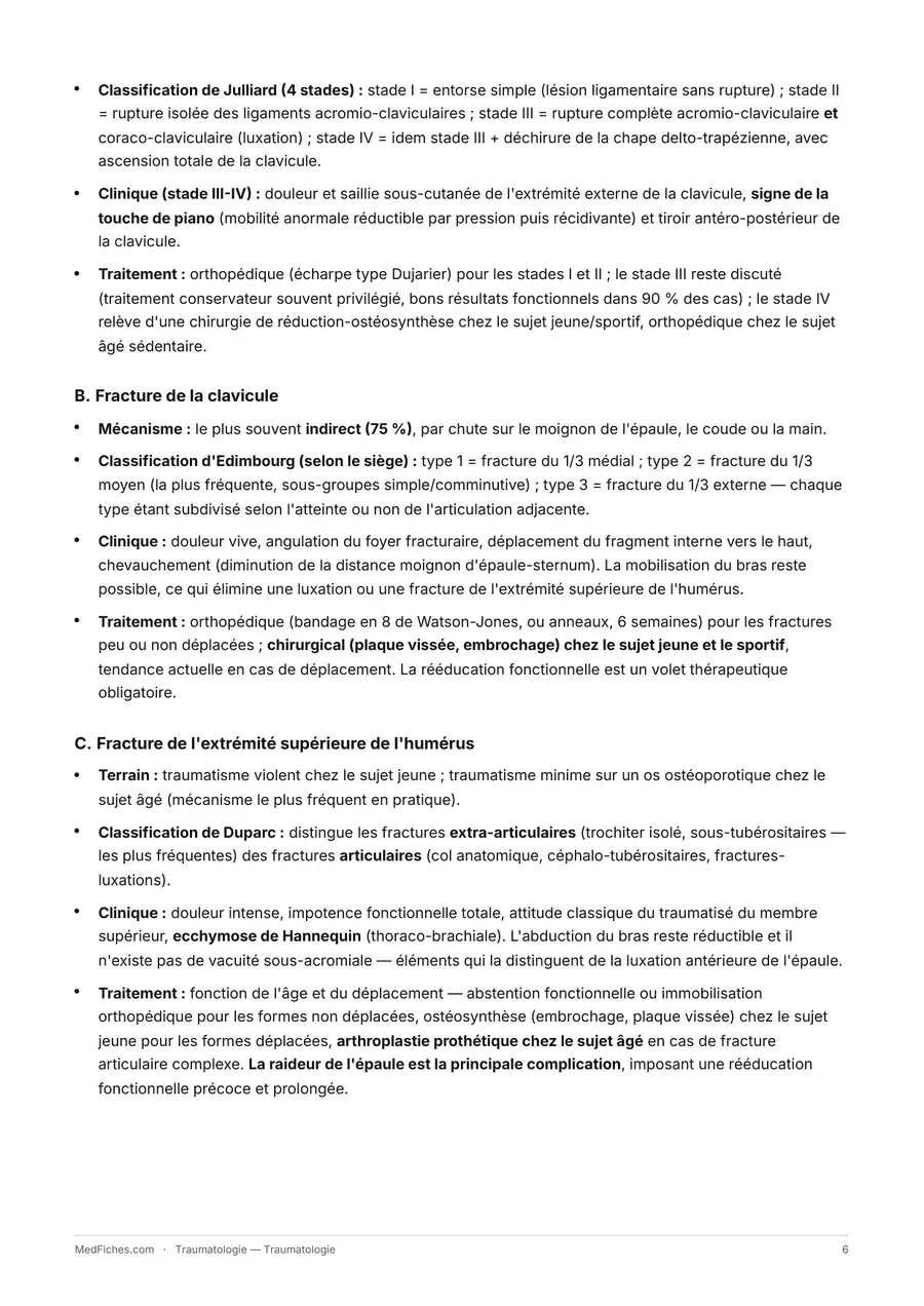 Traumatologie, Début du manuel, page 3
