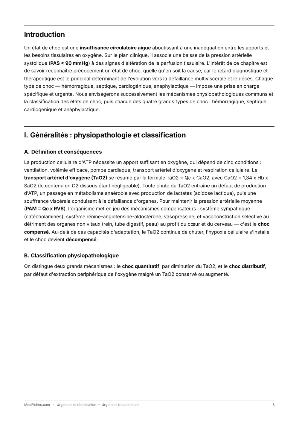 Urgences et réanimation, Urgences traumatiques, page 2