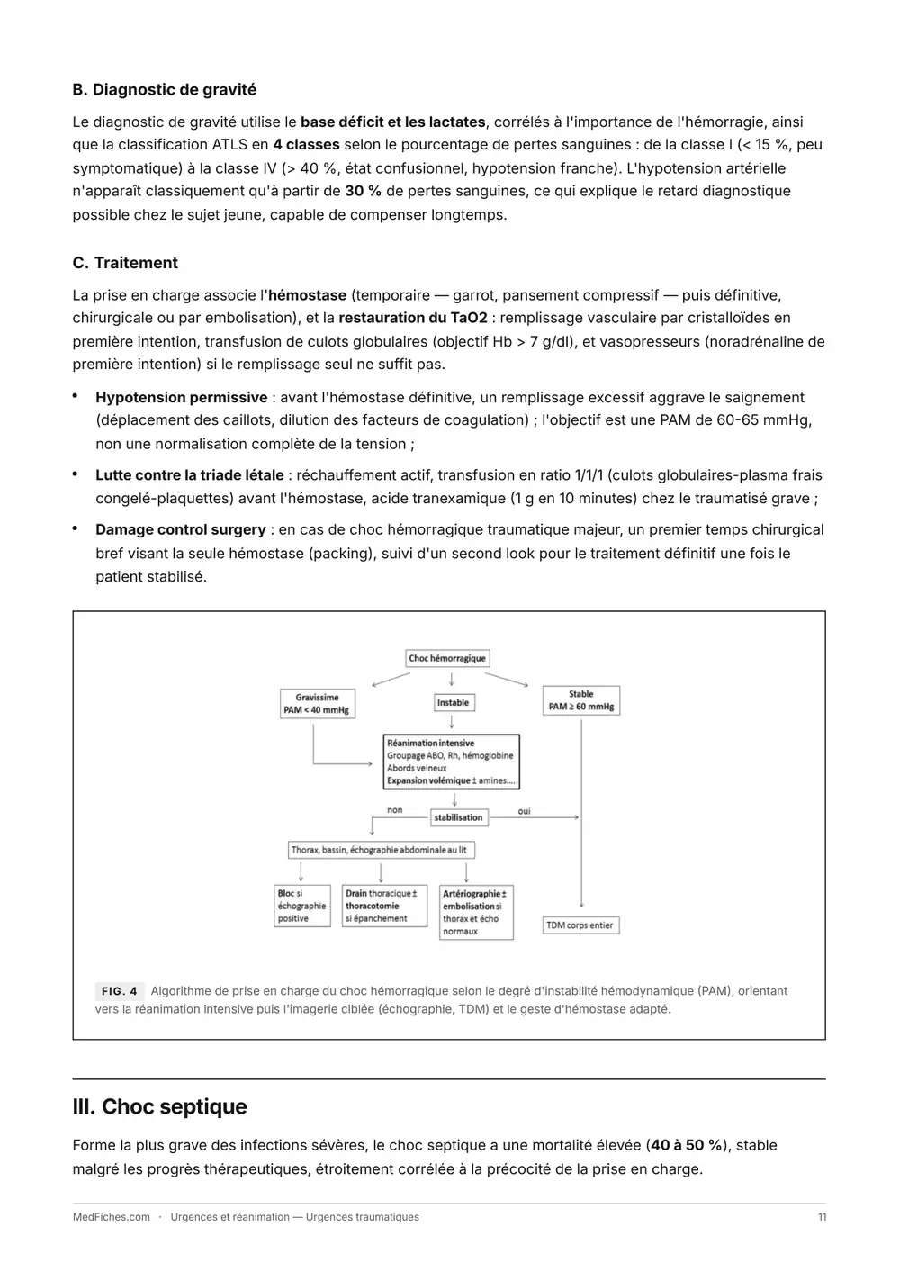 Urgences et réanimation, Urgences traumatiques, page 5